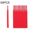 Needle Shape Self-adhesive Cable Organizer 50 PCS, 12x145mm, Red - 1