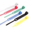 50 PCS Needle Shape Self-adhesive Cable Organizer Bundles Black 10x130mm - 3