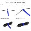 50 PCS Needle Shape Self-adhesive Cable Organizer Bundles Black 10x130mm - 4