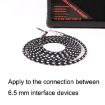 Guitar Connection Wire 0.5m Black White Noise Reduction Elbow Audio - 6