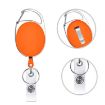 68cm Retractable Badge Reel Zinc Alloy ID Lanyard Holder (White) - 3