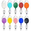 Purple 68cm Retractable Badge Reel Zinc Alloy ID Lanyard Name Tag Holder - 2