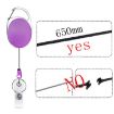 Sky Blue 68cm Retractable Badge Reel Zinc Alloy ID Lanyard Holder - 4