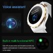 HW3 Mini Heart Rate/Blood Oxygen Smart Watch with NFC - Silver/White - 6