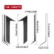 Chevrolet Corvette C8 Roof Camera Frame Sticker Set - 6pcs Black - 3