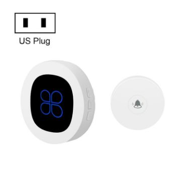 R16 Smart Wireless Self-Powered Doorbell, 1 For 1, US Plug, White - 1