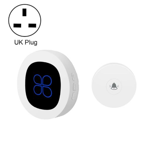 R16 Smart Wireless Self-Powered Doorbell UK Plug - 1 For 1 Hotel Home - 1