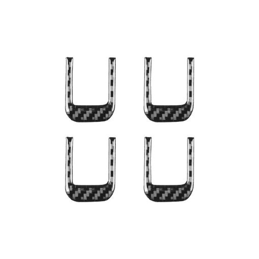 Chevrolet Corvette C8 Sun Visor Decorative Sticker Set - 4pcs Black - 1