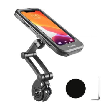 WEST BIKING Waterproof Shockproof Phone Bracket, Raise Handlebar Style - 1