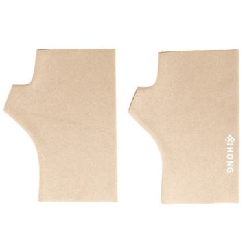 WST-41 Beige Winter Thin Flannel Warm Mittens Nail Protective Gloves - 1