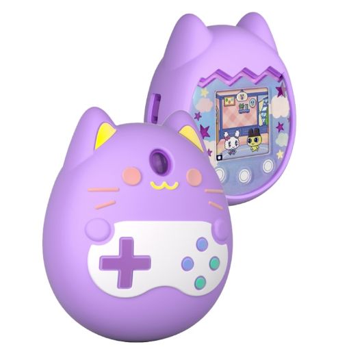 Tamagotchi Pix Silicone Protective Case - Cartoon Design (Purple) - 1