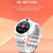 F01 1.28" 4G Dual-Camera Kids Smart Watch with SOS - White - 4