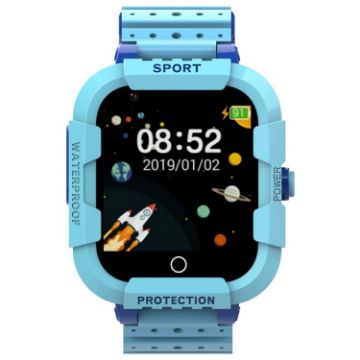 DF75 1.4" 4G GPS Kids Waterproof Smart Watch with SOS - Blue - 1