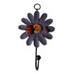 Purple Resin Flower Wall Coat Hooks - Home Decor Hangings - 1