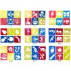 DIY Drawing Stencil for Kids - Colorful Hollow Copy Board (H-10) - 2