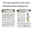 Small Coated Paper Flute Chord Fingering Practice Chart Staff - 5