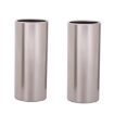 2PCS Stainless Steel Guitar Slide Tube, 51mm Folk Slide Block (Silver) - 1
