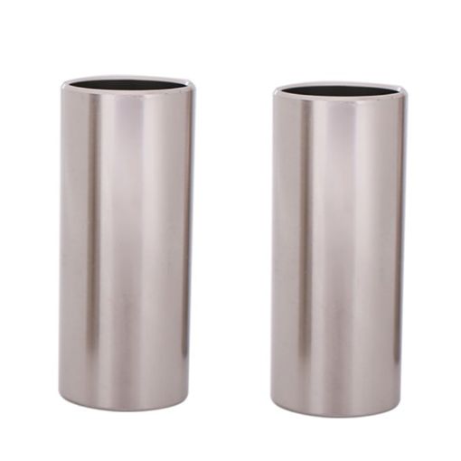 2PCS Stainless Steel Guitar Slide Tube, 51mm Folk Slide Block (Silver) - 1