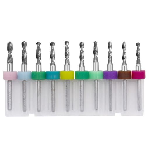 10 In 1 PCB Tungsten Steel Drill Bits, 2.1-3.0mm Miniature Carving Set - 1