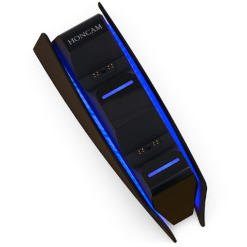 HONCAM Dual Dock Charger for PS5 Gamepad - Black - 1