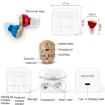 Rechargeable GM-915 CIC Hearing Aids Type-C Port Sound Amplifier (Red Blue) - 3