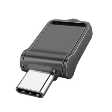 64GB USB 2.0 & Type-C Dual-purpose High Speed Mini U Disk (Black) - 1