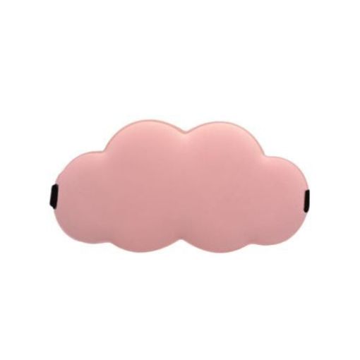 Pink 3D Cloud Eye Mask - Ice Silk Memory Foam Sleep Comfort Mask - 1