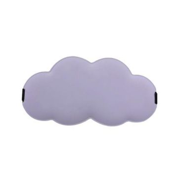 Purple 3D Cloud Eye Mask - Ice Silk & Memory Foam for Sleep Comfort - 1