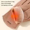 Women's Milk White Touch Screen Velvet Riding Gloves - One Size, Warm - 3