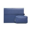Surface Pro 9 Tablet Case Holder - Blue Lambskin Texture + Power Bag - 1