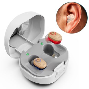 Z-127C TWS Hearing Aid Sound Amplifier Auxiliary Listener (Red Blue) - 1