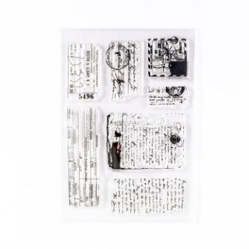 Vintage Botanical Arrangement Silicone Stamp Set - 5 PCS (English) - 1