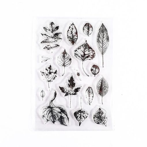 Vintage Botanical Arrangement Silicone Stamp Set - 5 PCS (Falling Leaves) - 1