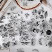 Vintage Botanical Arrangement Silicone Stamps - 5 PCS Clear Plant Set - 3
