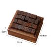Vintage Wooden Alphabet & Number Stamps Set - 28PCS DIY Diary Handbook - 3