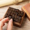 Vintage Wooden Alphabet & Number Stamps Set - 28PCS DIY Diary Handbook - 4