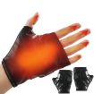 Adjustable Temp Rechargeable Electric Heating Gloves, Half Finger, L, Pink - 2