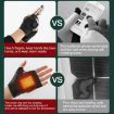 Adjustable Temp Rechargeable Electric Heating Gloves, Half Finger, L, Pink - 5