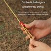 10pcs Orange Aluminum Tent Rope Buckle for Camping Canopy Adjustment - 4