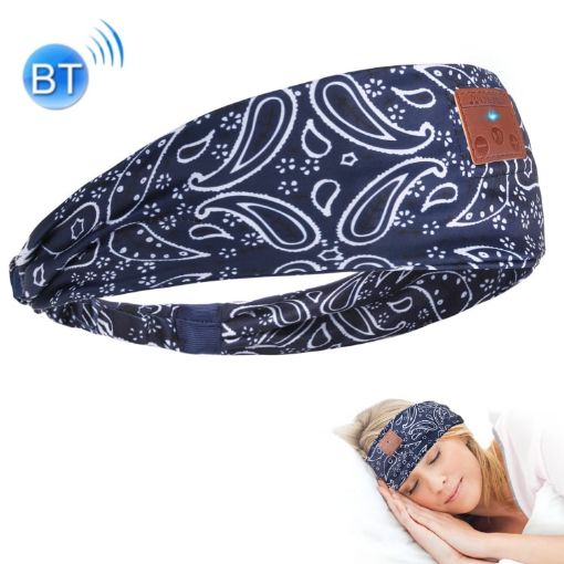 Wireless Sleep Headphones Headband for Yoga Running Meditation (Deep Blue) - 1