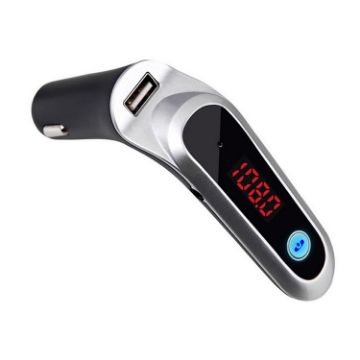 S7 Silver Smart Digital Display Music Player & Car Charger with Calling - 1