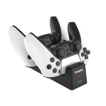 PS5 SYP-1018 Dual Dock Gamepad Charger with LED Indicator - 1