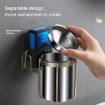 Wall-mounted Stainless Steel Ashtray with Smoke Buckle, No Punching Needed - 3