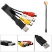 USB to 3 RCA AV Audio Cable, 1 Male 3 Female, 1.5m Length - 4