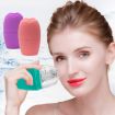 2pcs Olive Green Face Ice Roller Massage Silicone Tray L-03-01 - 5