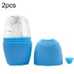 2pcs L-03-01 Face Ice Roller Massage Tray - Blue Silicone with Hole - 1