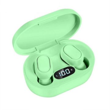 E7s Digital Sports Waterproof TWS Bluetooth 5.0 In-Ear Headphones Green - 1