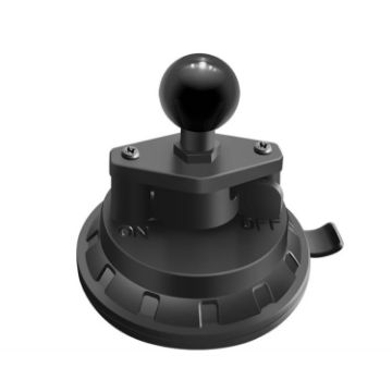 Black Car Windshield Dashboard Phone Holder with Ball Head Suction Cup - 1
