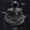 Black Car Windshield Dashboard Phone Holder with Ball Head Suction Cup - 2