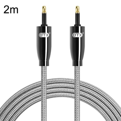 EMK QH4.0 Mini Toslink 3.5mm SPDIF Audio Fiber Optical Cable 2m Black - 1
